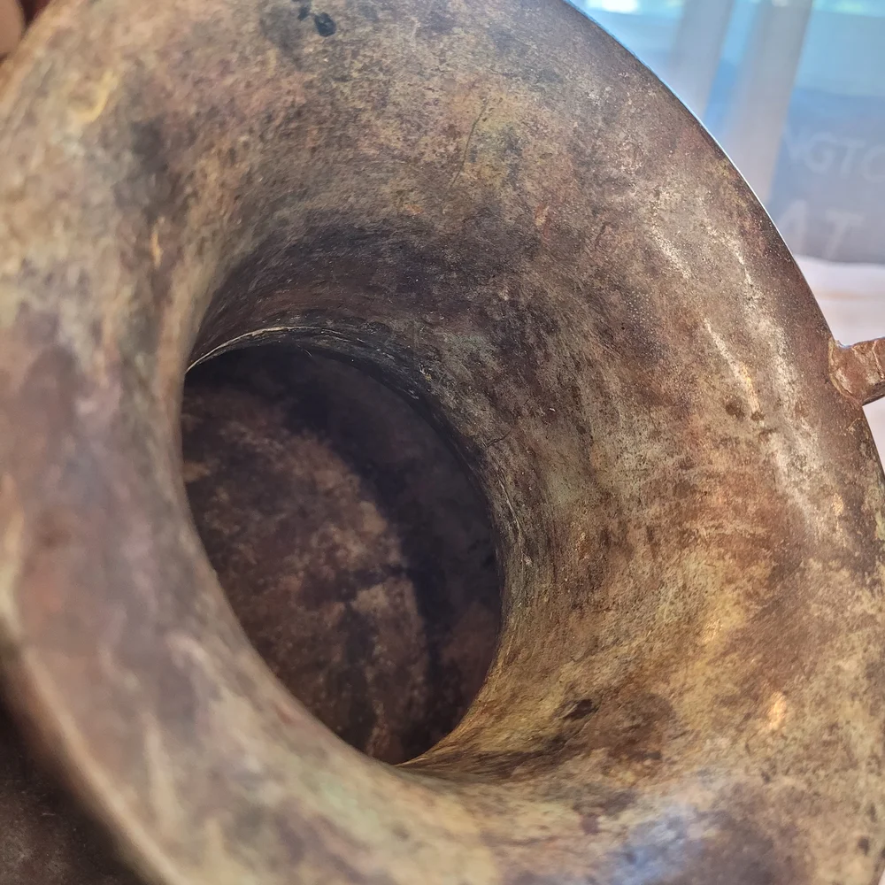 Restoration Hardware Ornate Brass Neoclassical Vase